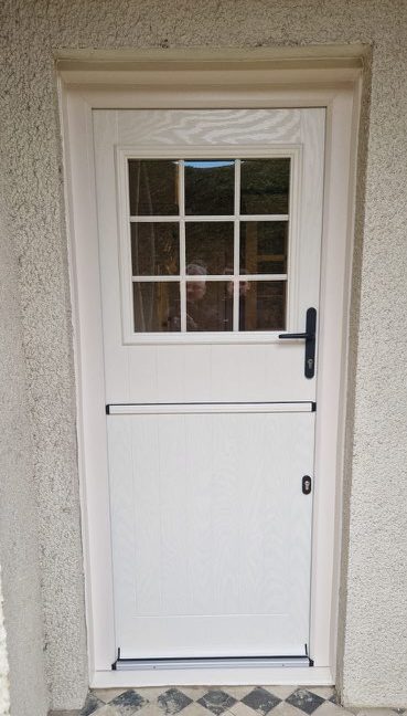 White composite stable door installed on a home in Lincolnshire