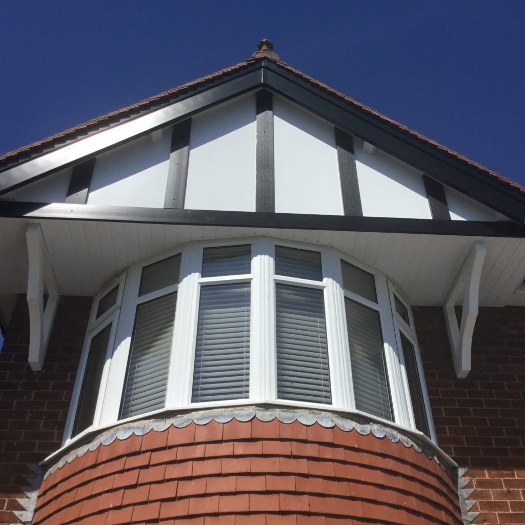 Roofline restoration on a house in Boston, Lincolnshire