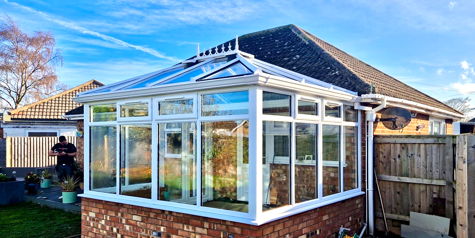 Victorian Conservatory installed and glazed on a house in Lincolnshire